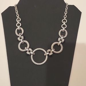 White House Black Market silver tone necklace